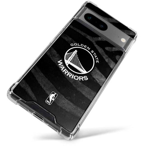 NBA Golden State Warriors Black Animal Print Google Pixel 8 Clear Case